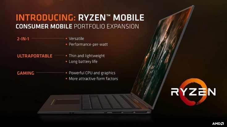 Мобильные APU Ryzen получат GPU Vega