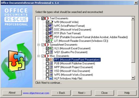 Office DocumentsRescue Professional ver. 1.4