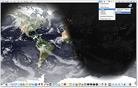 EarthDesk 5.5.2 — карта Земли на рабочем столе Mac OS X