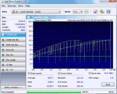 Тестовые приложения: Opti Drive Control v.1.51