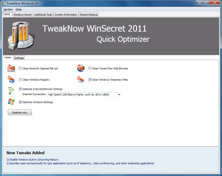 Настройщики: TweakNow WinSecret 2011 v.3.0.9