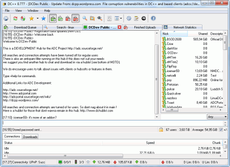 Файловые обменники: DC++ v.0.781