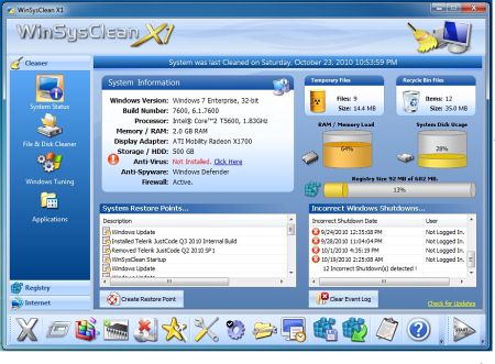 Чистильщики: WinSysClean X1 v.11.01