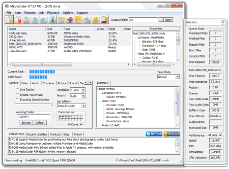 Мультимедиа: MediaCoder v.0.7.5 Build 4799