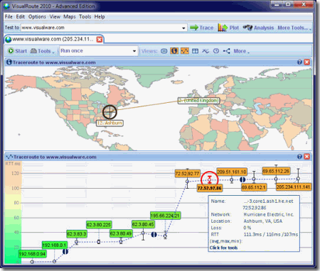 Интернет и сети: VisualRoute v.14.0i