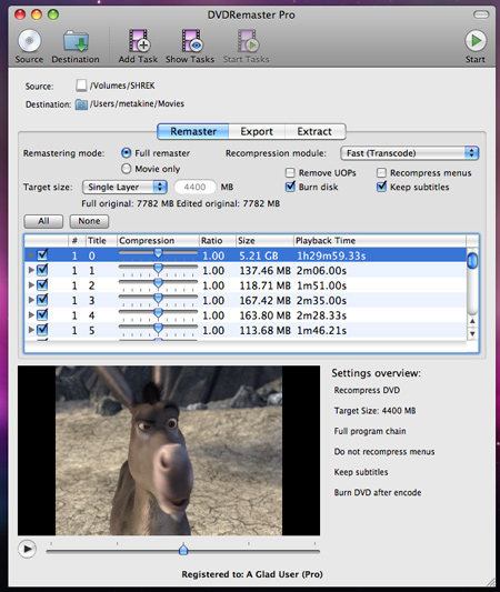 DVDRemaster Pro 7.0 — видеоконвертер для Mac