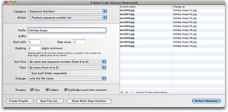 A Better Finder Rename 8.76 для Mac — новая версия утилиты для пакетного переименования файлов