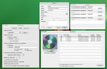 X Lossless Decoder (XLD) для Mac OS X 