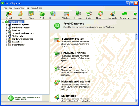 Скриншот программы Fresh Diagnose