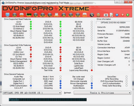 Скриншот окна DVDInfoPro