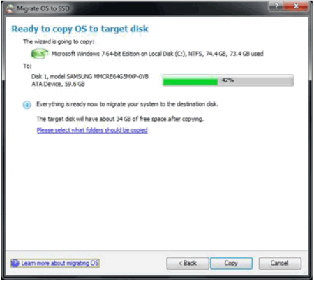 Скриншот Paragon Migrate OS to SSD