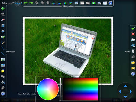 Интерфейс Ashampoo Snap 3
