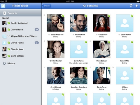 Skype для iPad