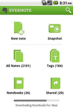 Evernote для Android