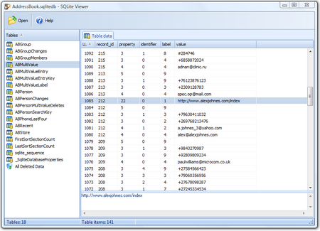 Oxygen Forensic SQLite Viewer