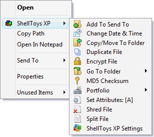 ShellToys v.7.3.0 - утилита для расширения возможностей контекстного меню Windows