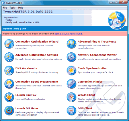 TweakMASTER v.3.14 - утилита оптимизации сетевых соединений