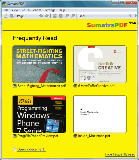 Документ, открытый в Sumatra PDF