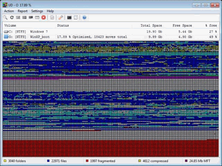 Интерфейс UltraDefrag