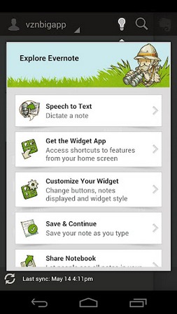 Evernote для Android