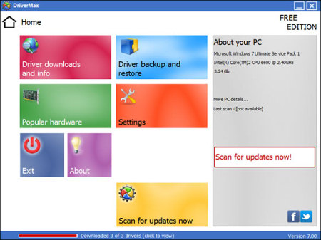 Скриншот окна программы DriverMax