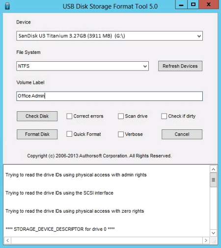 USB Disk Storage Format Tool