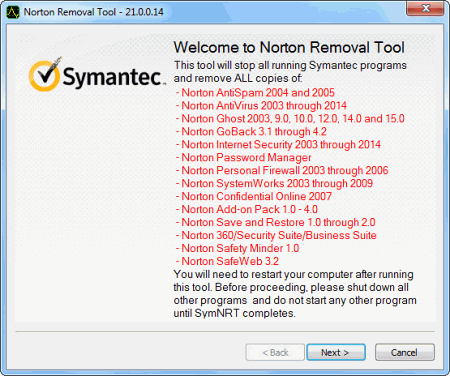 Norton Removal Tool