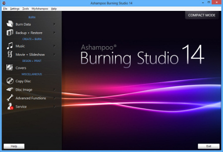 Скриншот программы Ashampoo Burn Studio 14