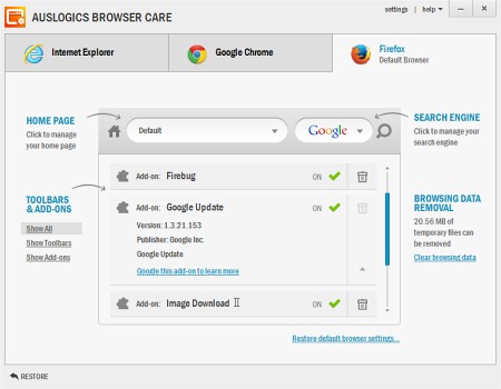 Auslogic Browser Care