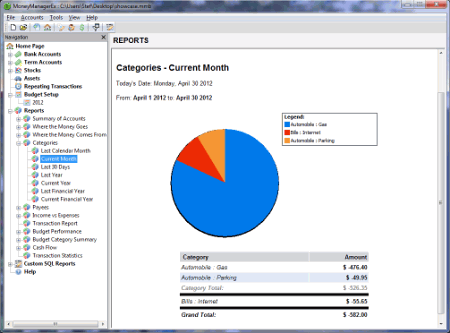 Интерфейс Money Manager Ex