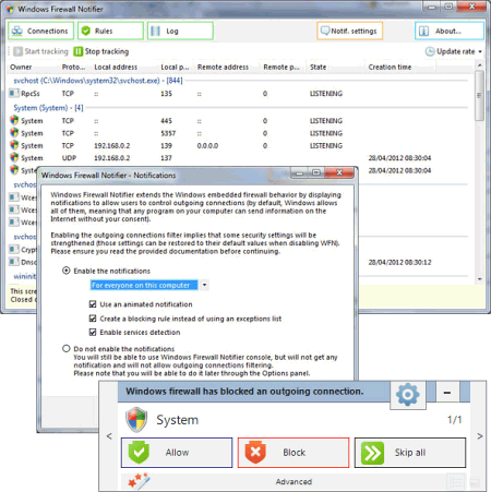 Windows Firewall Notofier