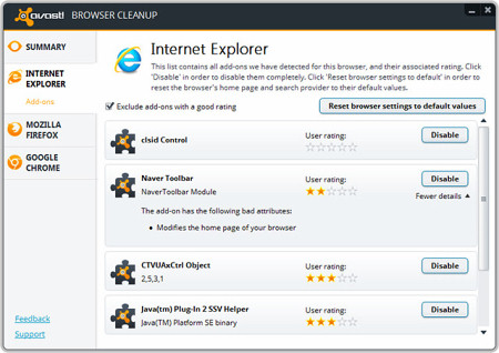 avast! Browser Cleanup Tool