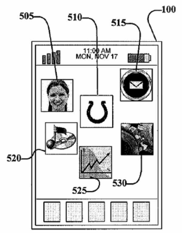 Microsoft патентует новый элемент интерфейса Windows Phone