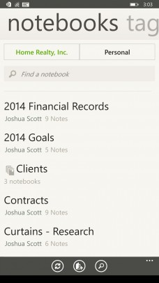 Клиент Evernote 4.6.0 для Windows Phone улучшает работу с блокнотами