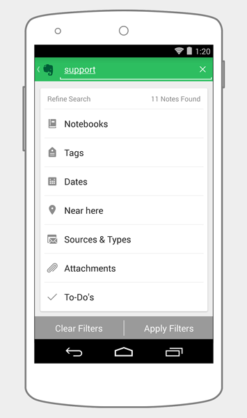 В Evernote 6 для Android улучшен поиск и упрощено создание заметок