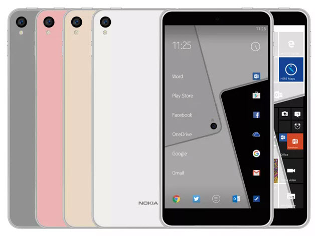Новое изображение смартфона Nokia C1 демонстрирует сменившую положение камеру, а также поддержку Android и Windows 10 Mobile