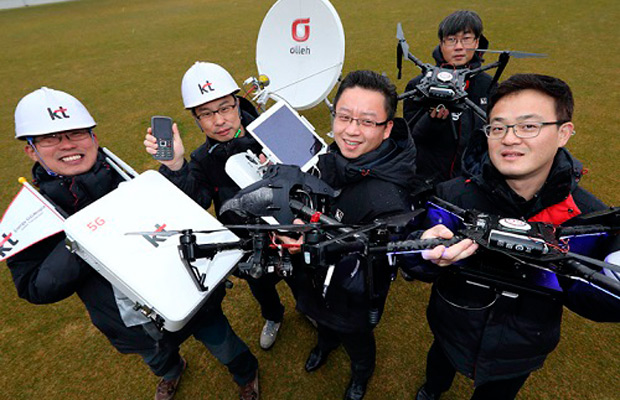 Южнокорейцы представили портативные базовые станции в виде дронов