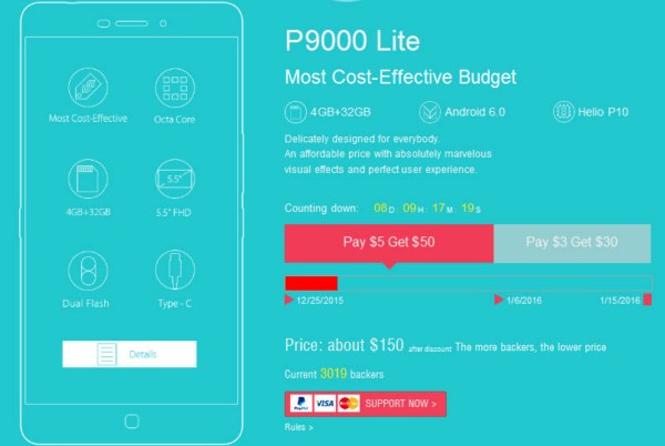 Elephone начала необычную кампанию по приему предварительных заказов на смартфон P9000