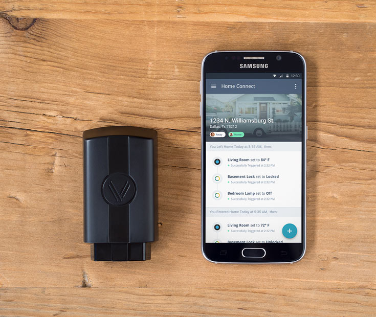 Список систем, совместимых с Vinli Home Connect, включает Icontrol Networks, Nest и Samsung SmartThings