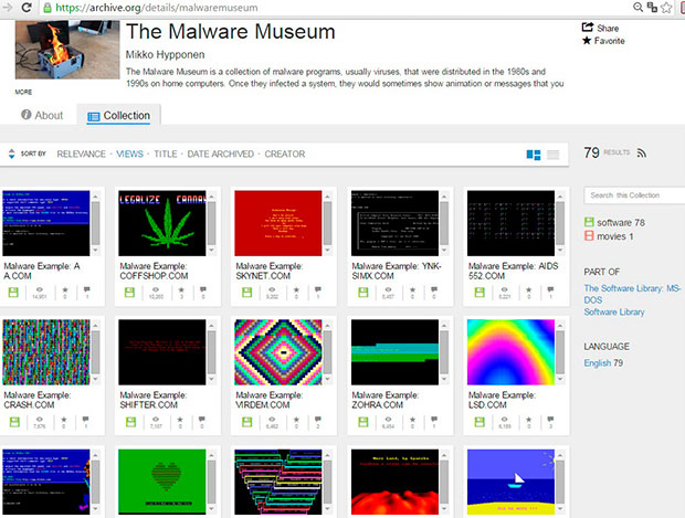 В Сети открылся музей старых компьютерных вирусов