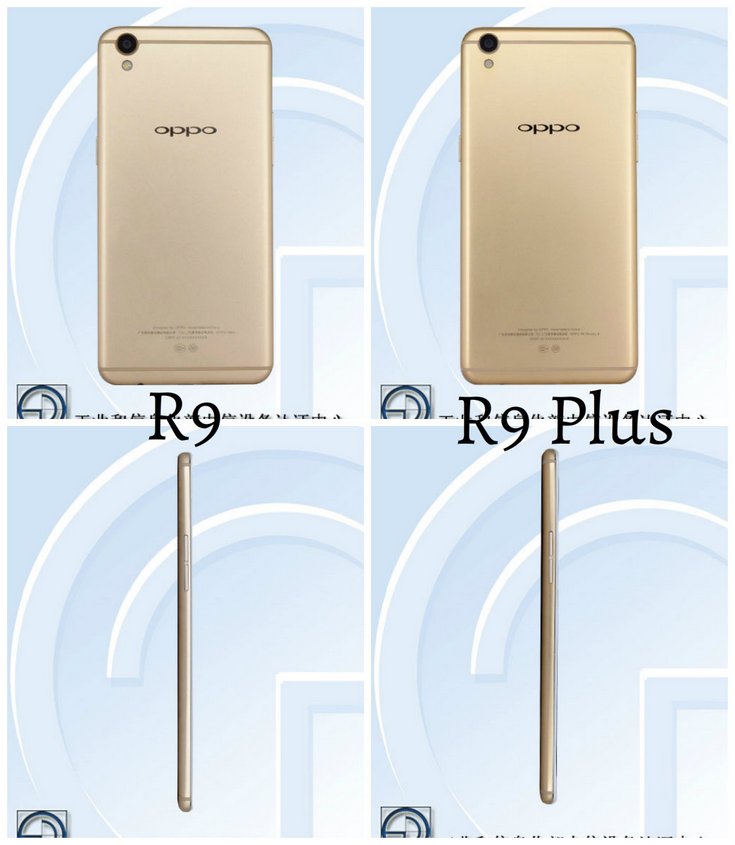 Смартфоны Oppo R9 и R9 Plus появились в базе TENAA. Пятиминутной зарядки хватит для двух часов разговоров благодаря технологии VOOC