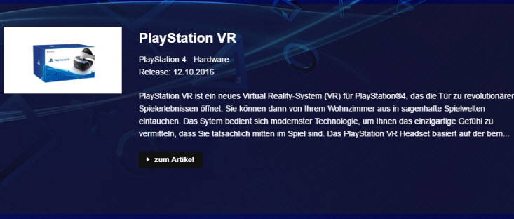 По слухам, гарнитура PlayStation VR поступит в продажу 12 октября