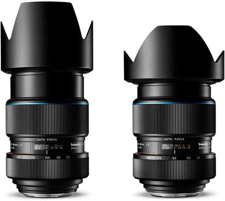 Объективы Schneider Kreuznach 75-150mm LS f/4.0–5.6 Zoom и Schneider Kreuznach 40-80mmLS f/4.0–5.6 Zoom уже доступны для заказа