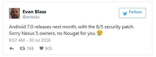 Как обычно, первыми на обновление могут рассчитывать аппараты серии Nexus