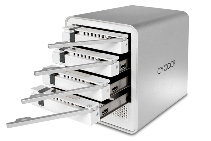 Корпуса для внешних массивов ICYCube MB561U3S-4S R1 и ICYCube MB561U3S-4SB R1 вмещают по четыре накопителя