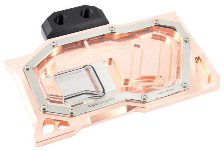 Базовый вариант водоблока Aqua Computer kryographics Pascal стоит примерно 100 евро