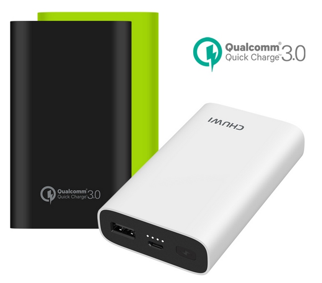 Внешний аккумулятор Chuwi Hi-Power емкостью 10050 мА•ч поддерживает технологию быстрой зарядки Quick Charge 3.0,