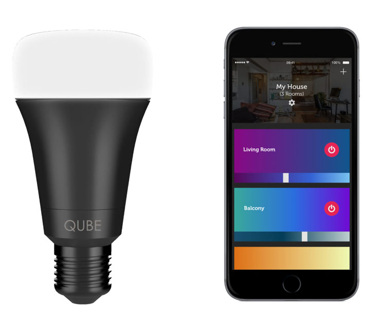 Умная лампочка Qube поддерживает Wi-Fi и Bluetooth LE