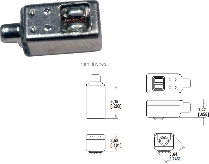 Серия Knowles RAF включает звуковые излучатели с уравновешенным якорем
