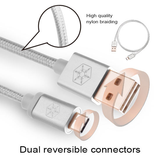 Кабель SilverStone CPU04 заключен в нейлоновую оплетку